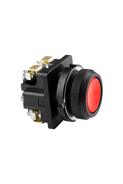 Выключатель кнопочный KE 011/1 красный 2з, карболит